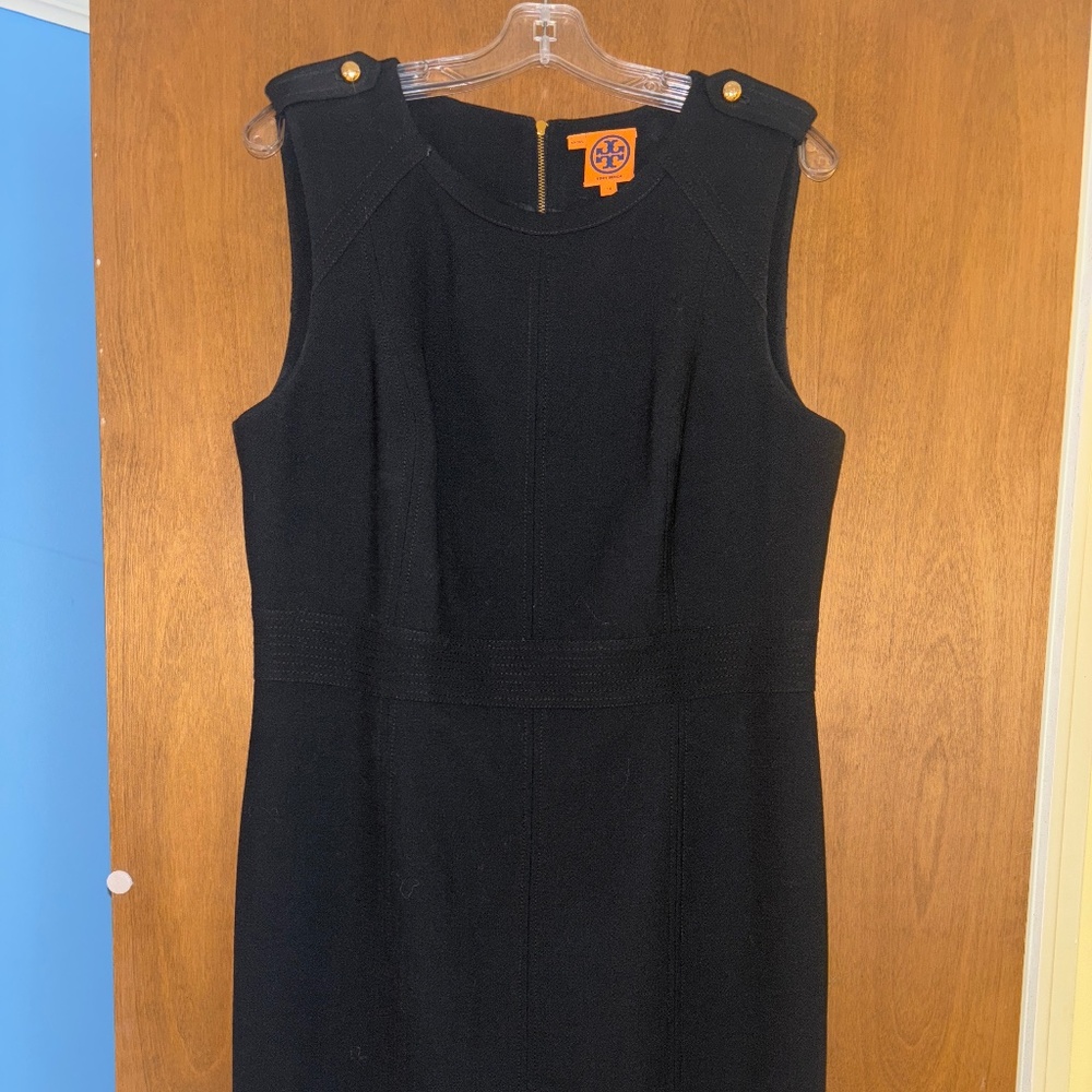 Size 14  black wool Tory Burch dress